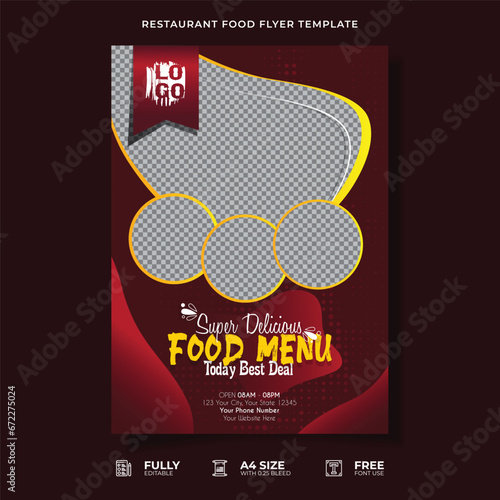 Black restaurant menu design with crack texture (grunge patten background), premium frame pattern (stripe border). Elegant luxury cover template for creative Cafe Menu, luxe carte, invite, notebook
