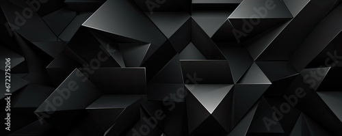 Black geometric abstract with shine lines.