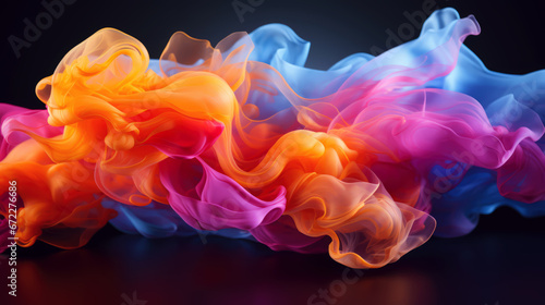 illustration of colored energies, multicolored smoke, background