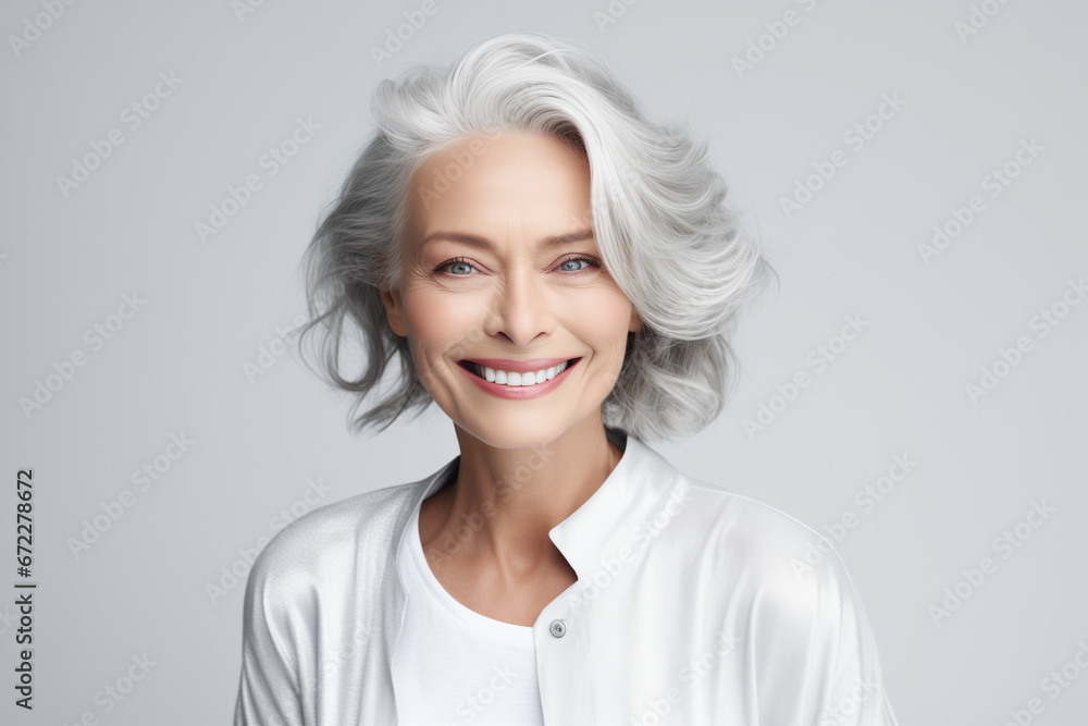 a happy old woman, generative AI a happy old woman, generative AI