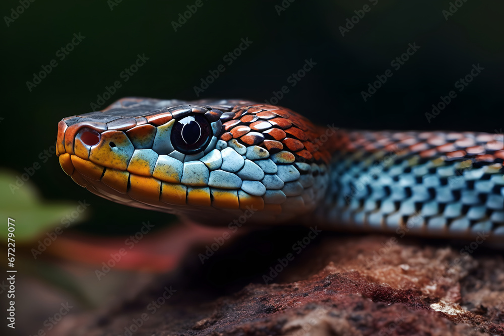 Obraz premium close up of a rattlesnake. 