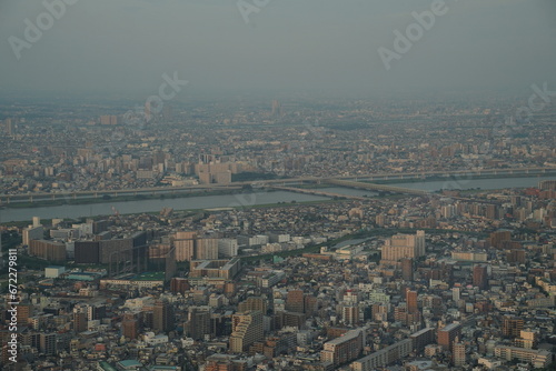 View of the Japanese city from Tokyo Skytree, Japan © Near