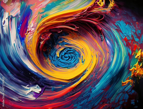 Fluid abstract background by Generative AI 