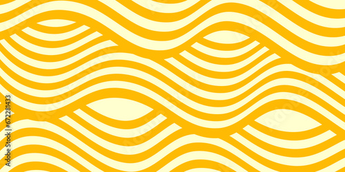 Pattern texture of Chinese noodles, Spaghetti, pasta or Ramen noodles. Vector illustration.
