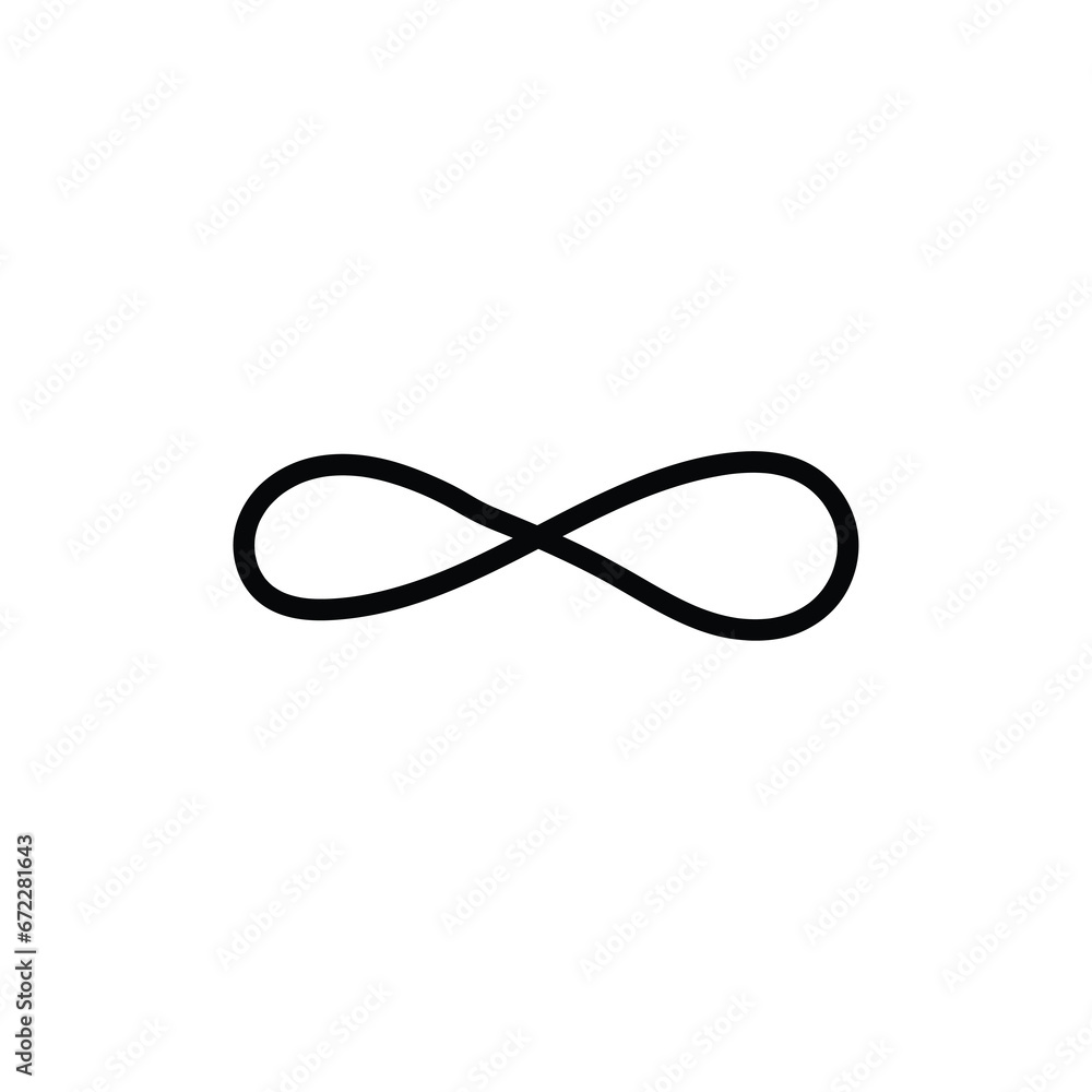 Hand-drawn cartoon doodle infinity sign icon on a white background. Hand-drawn cartoon doodle infinity sign icon on a white background.