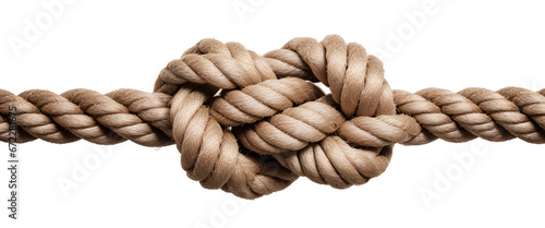 Strength in Simplicity: Isolated Rope Knot  isolated on transparent background,png photo