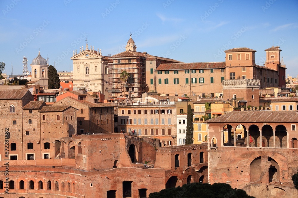 Ancient Rome cityscape in Italy