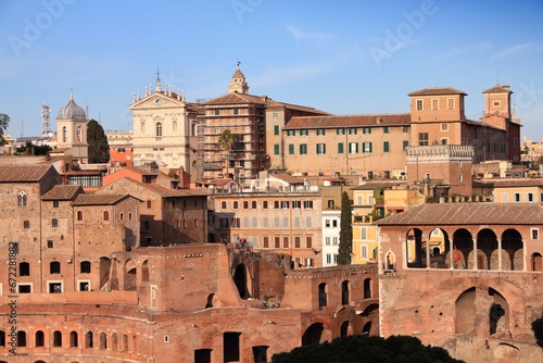 Ancient Rome cityscape in Italy