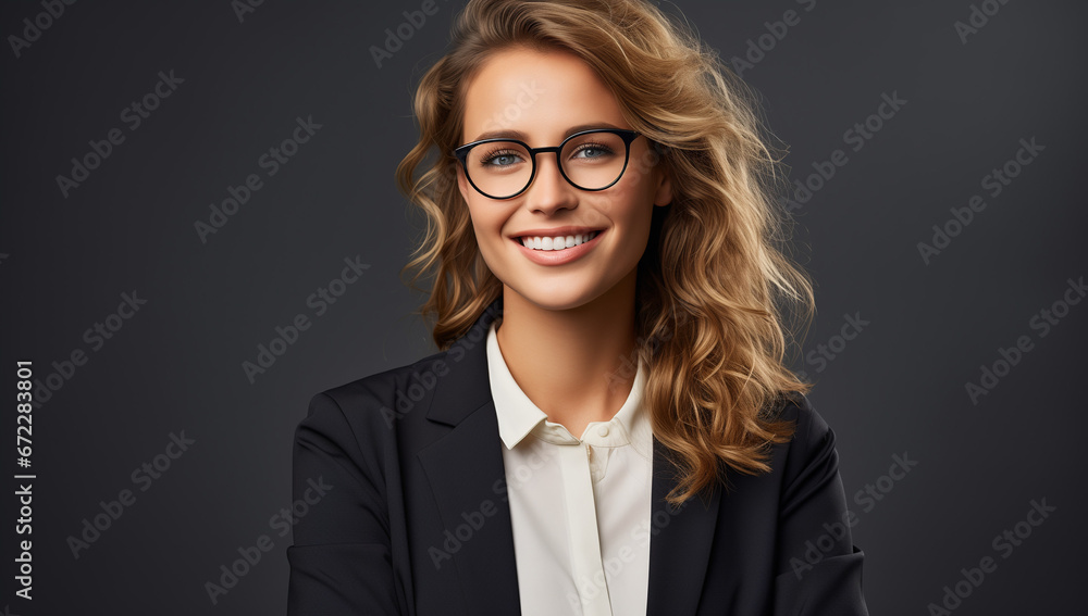 good look person in glasses and smile, generative AI