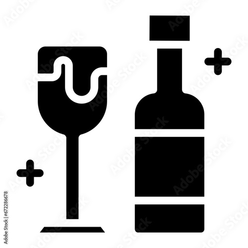 bottle and drink wine