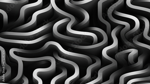 seamless pattern black and white maze