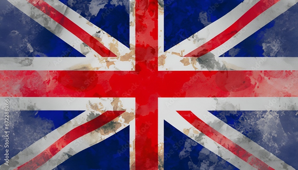 Fototapeta premium Union jack flag in grungy style.