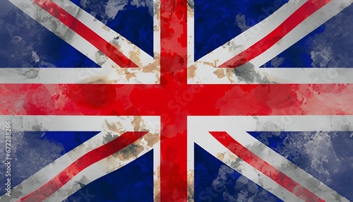 Union jack flag in grungy style.