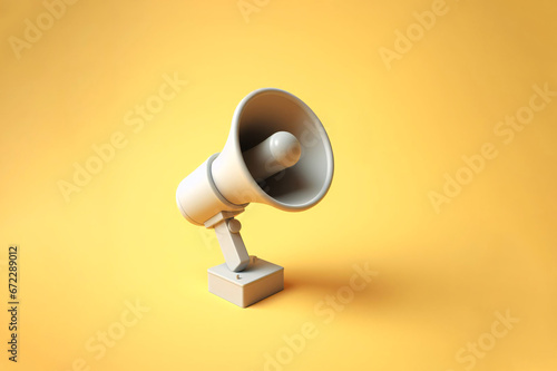 3d megaphone speaker or loudspeaker bullhorn for announce promotion, Ai Generated
