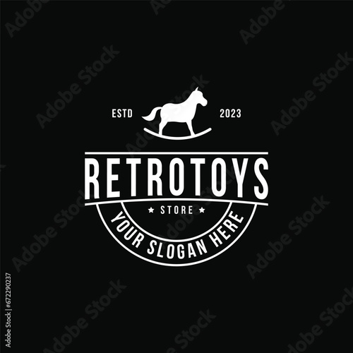 Vintage retro toy logo design idea