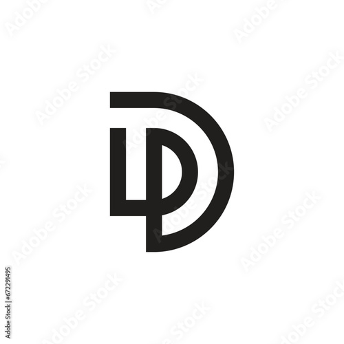 DD D monogram letter initial logo design