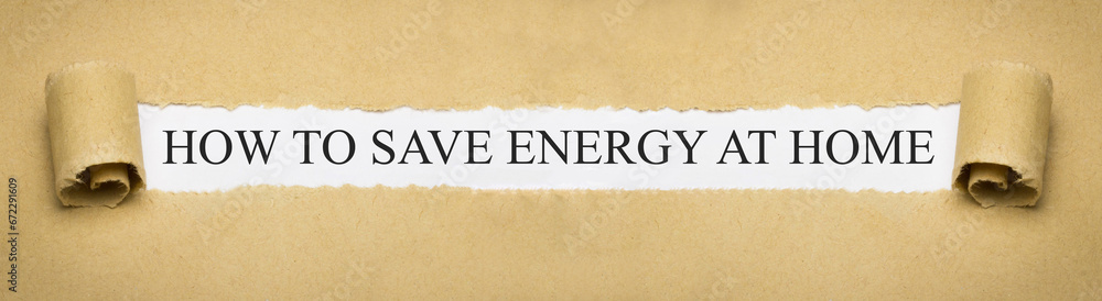 How to save energy at home
