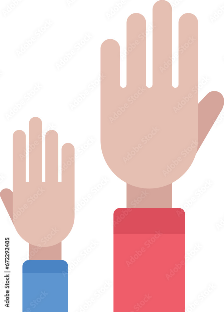 Obraz premium design vector image icons raised hands