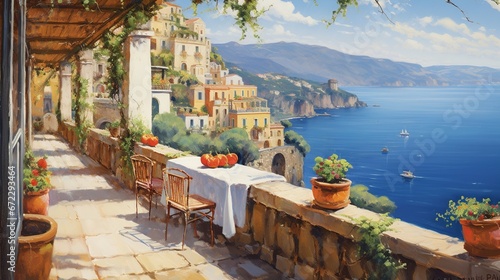 Beautiful view of Amalfi Coast, Italy 