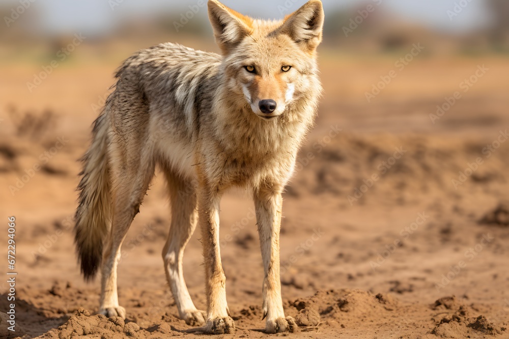 Survival in the Desert: Captivating Images of a Clever Coyote's Adaptability Survival in the Desert: Captivating Images of a Clever Coyote's Adaptability