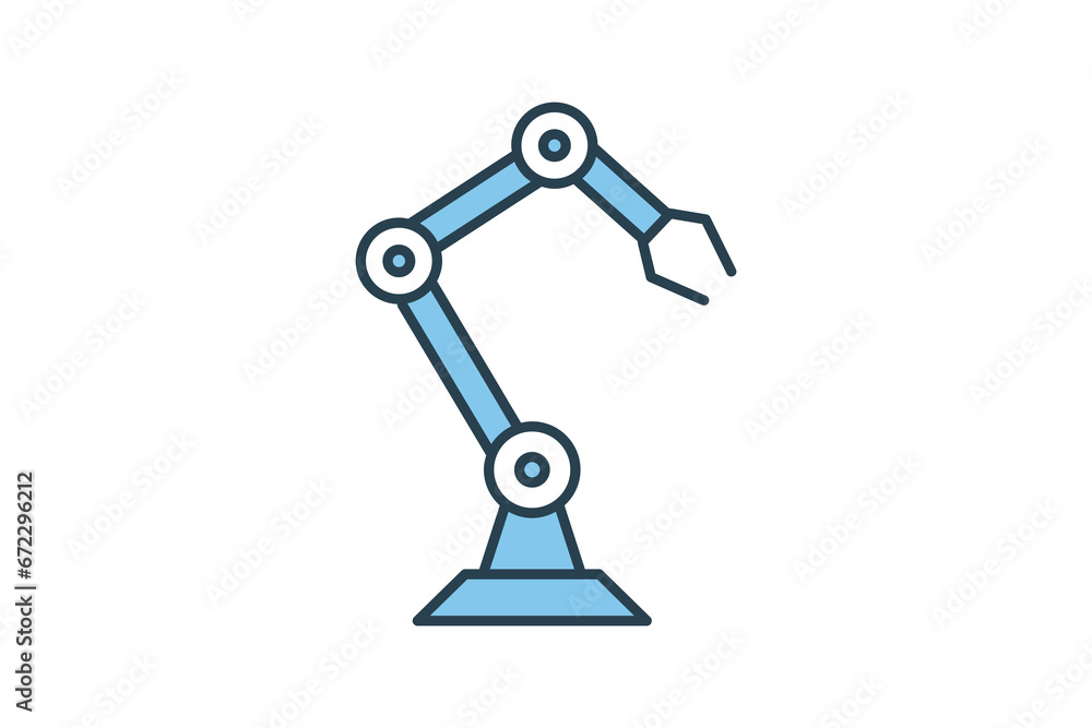 robot arm icon. icon related to device, artificial intelligence. flat line icon style. simple vector design editable robot arm icon. icon related to device, artificial intelligence. flat line icon style. simple vector design editable
