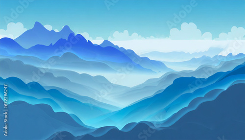 abstract blue background with smooth lines and waves. 