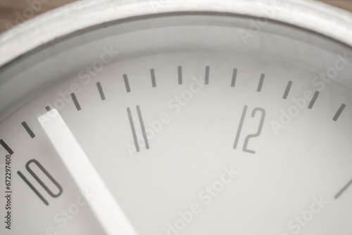 close up of silver metal clock