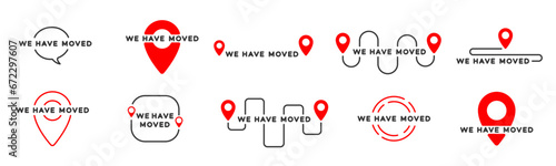 We have moved elements set illustration. New address, location
