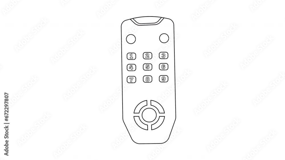 Animated video creates a remote icon sketch Animated video creates a remote icon sketch