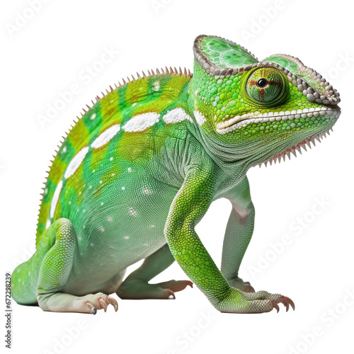 chameleon on transparent background