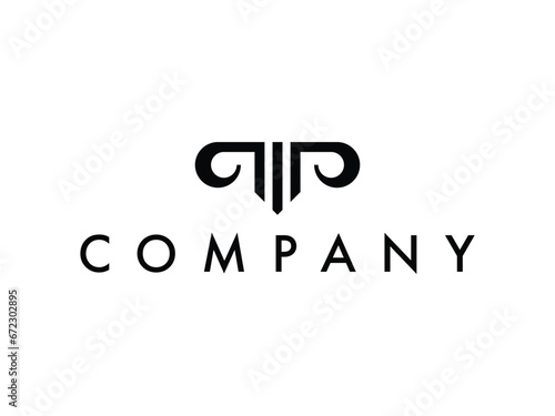 minimal and modern ram goat aries horn head logo design template