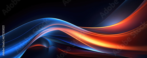  Abstract radiance background. Backdrop featuring luminous curves and vibrant gradients.