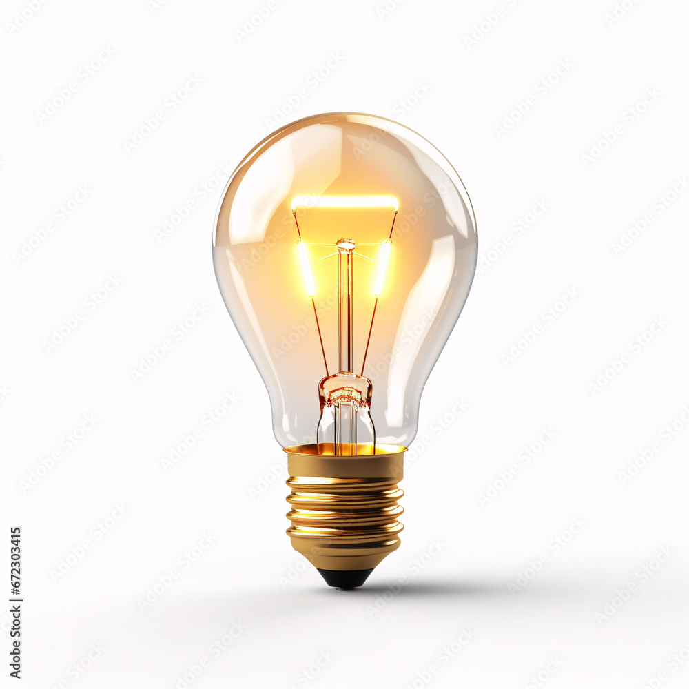 Modern glowing lamp bulb on white background Modern glowing lamp bulb on white background