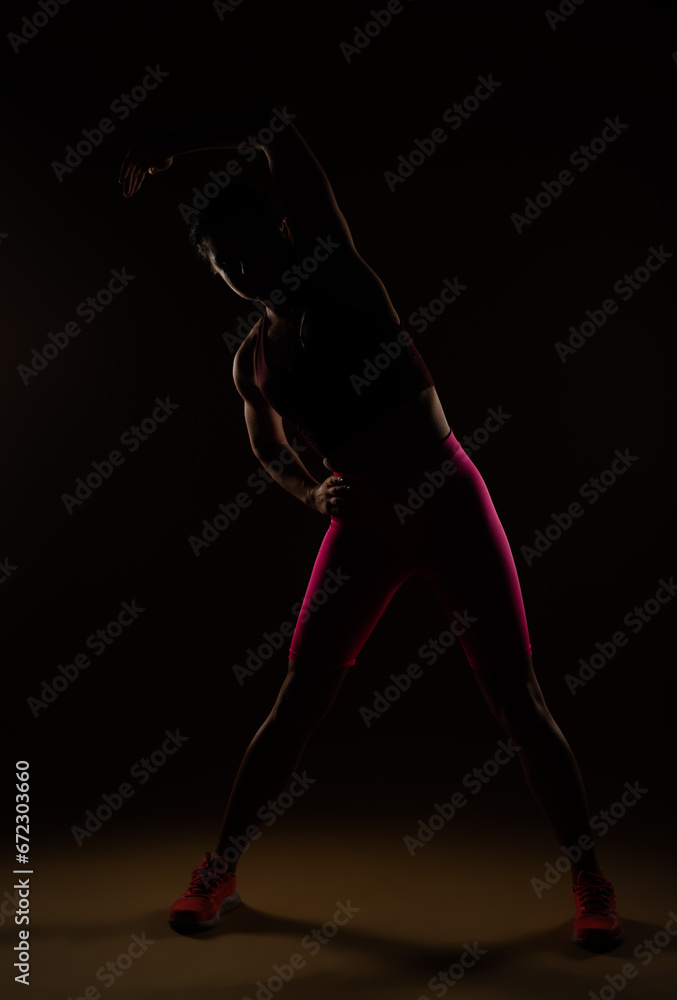 Obraz premium Stretching spine, from left to right and and vice versa