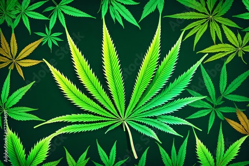 marijuana leaf background
