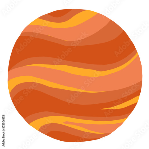 Planet cartoon illustration