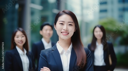 Group of asian business person