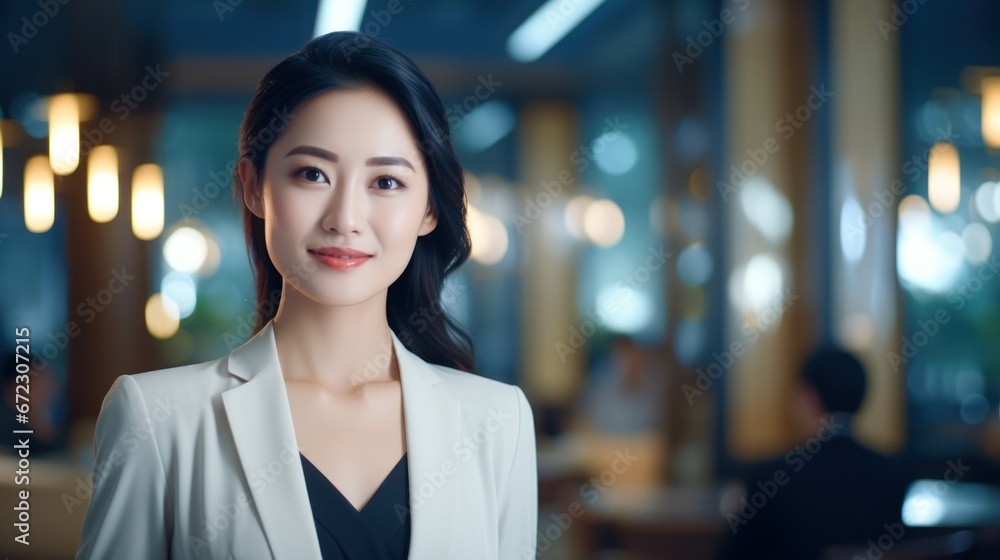 Confident asian businesswoman at city, Beautiful businesswoman for building background Confident asian businesswoman at city, Beautiful businesswoman for building background