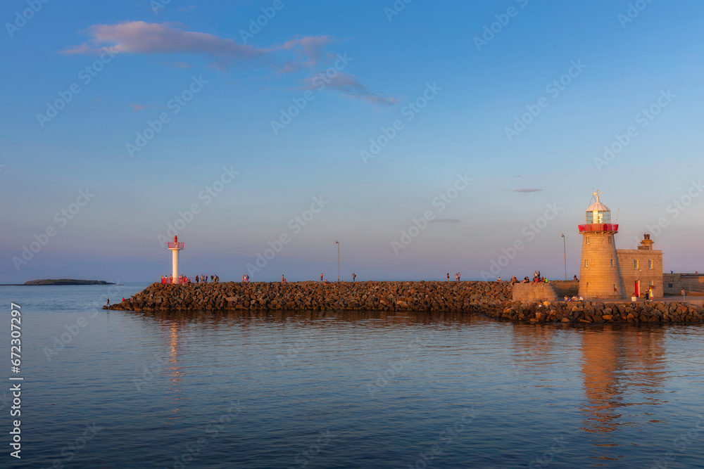 Howth Harbour Lighthouse, Sunset