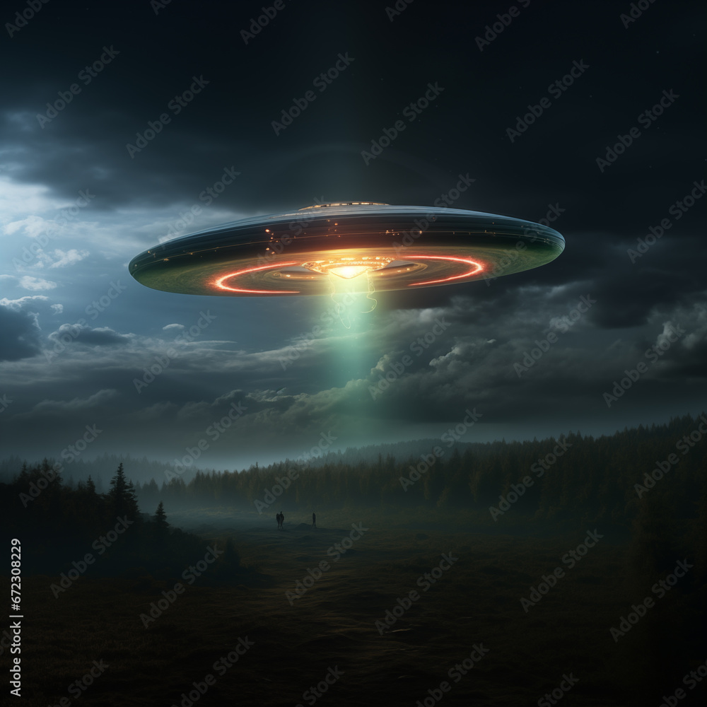 glowing ufo in the night glowing ufo in the night
