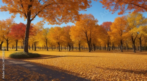 autumn in the park  fall colors in the park  autumn scene in the park  golden autumn seasone  autumn leaves