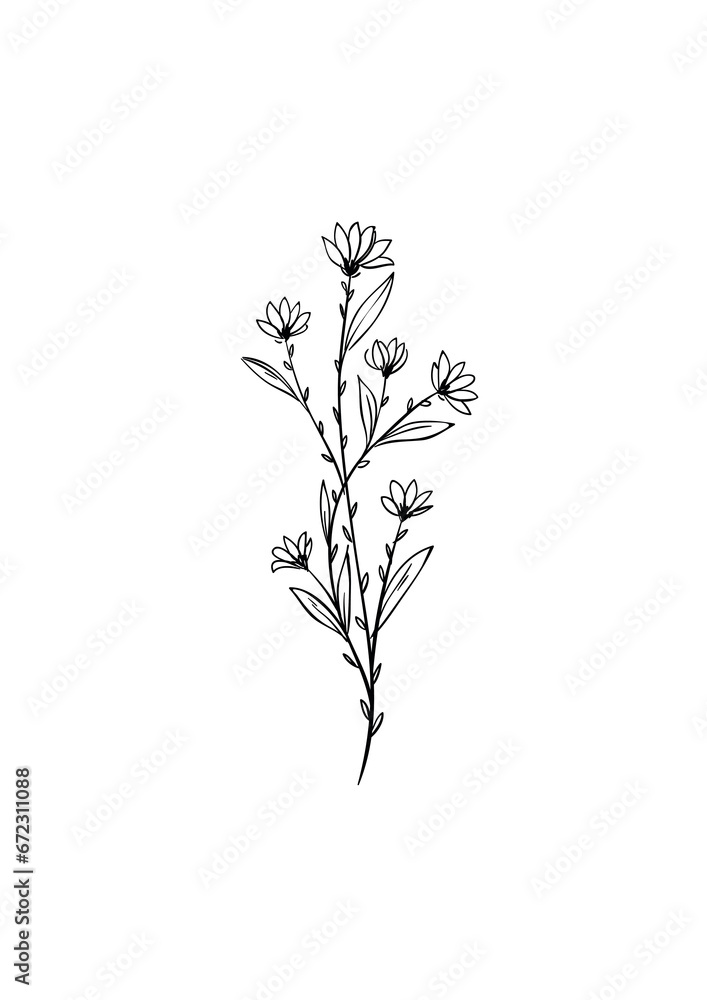 Line art of a pet