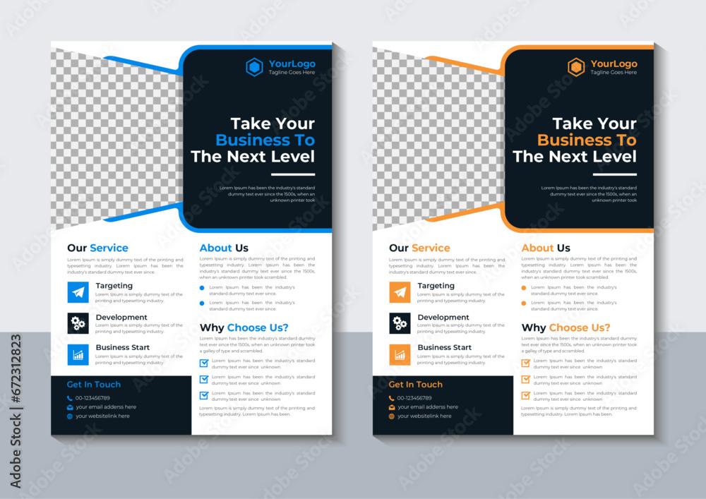 Obraz premium Modern Corporate Flyer Design Template, Marketing, Annual Report, layout, Vector Illustrator