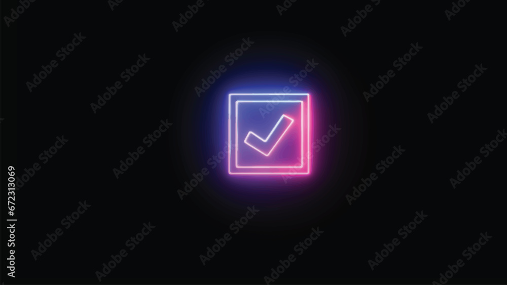 With a dark background and neon light icon. Illustrative 3D rendering. With a dark background and neon light icon. Illustrative 3D rendering.