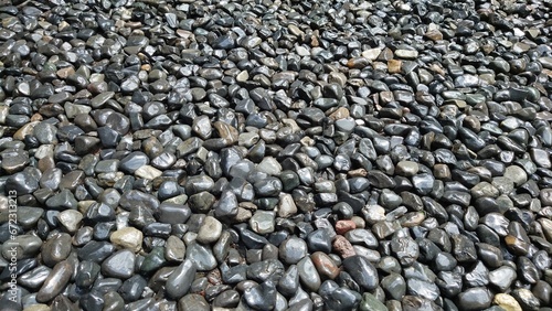 wet stone on the ground