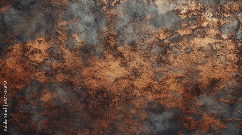 old grunge copper bronze rustic texture dark black.Generative AI