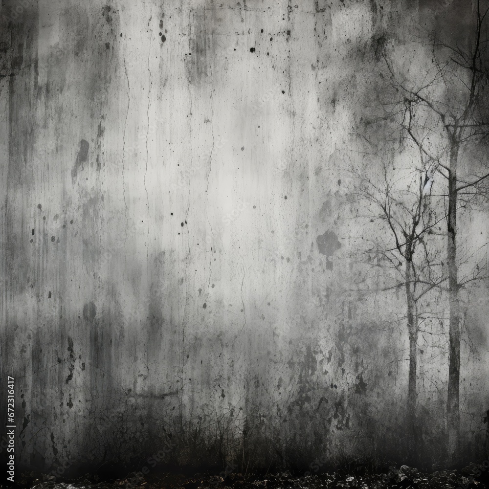 Obraz premium Grunge textured wall background. Black and white tone. Generative ai.