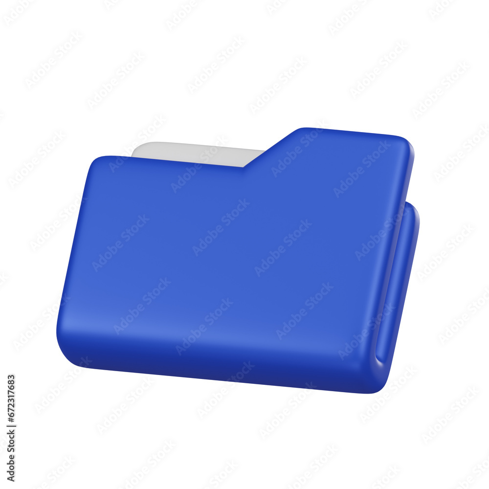Minimal blue folder with document paper icon. 3d isolated illustration. Minimal blue folder with document paper icon. 3d isolated illustration.