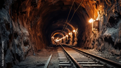 Tunnel during construction for tunnel railway underground