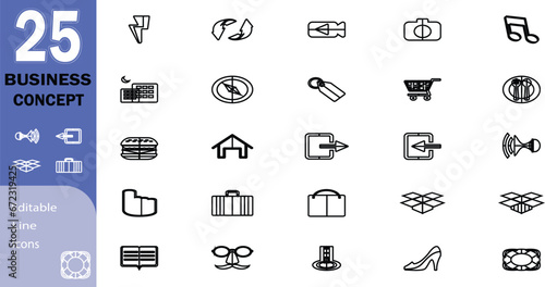 Creative Business Concept Outline icon.